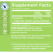 Supplement Facts label for Fenugreek Seed Blood Sugar Support 610 MG