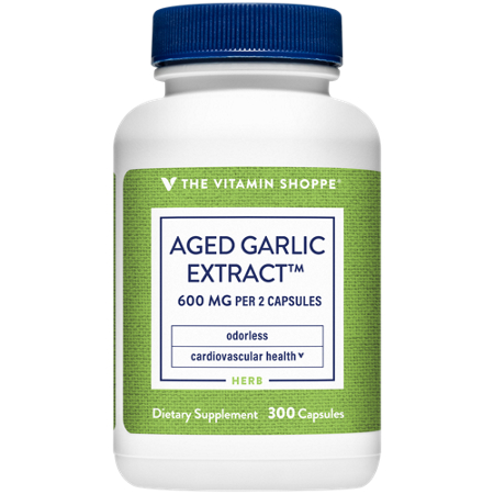 The Vitamin Shoppe Aged Garlic Extract capsules 600 MG bottle front