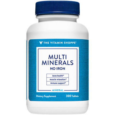 Multi Minerals with Boron & Vitamin D - Iron-Free - Essential Trace Minerals (300 Tablets)