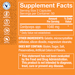 Supplement Facts label for Cordyceps Mushroom Supplement 1040 MG