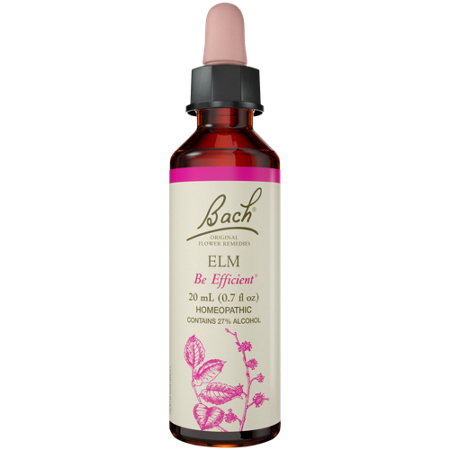 Bach Elm for Efficiency and Self-assurance dropper 20mL front