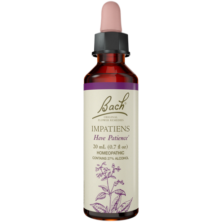Bach Impatiens Homeopathic Flower Essence 20mL dropper front