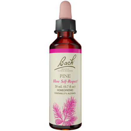 Bach Pine for Self Respect Natural Homeopathic Flower Essence dropper front