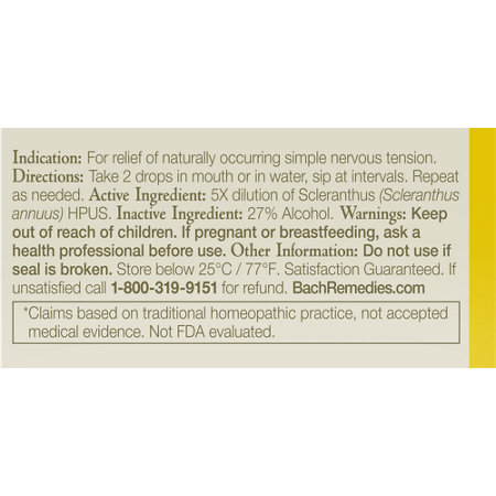 Directions for Bach Scleranthus for Decisiveness and Certainty Dropper