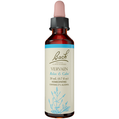 Vervain for Relaxation and Calm, Natural Homeopathic Flower Essence (20mL Dropper)
