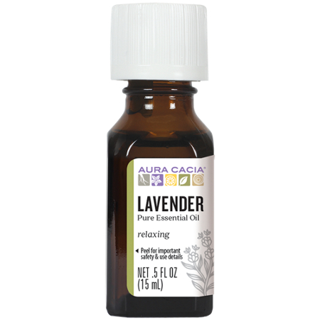 Aura Cacia Lavender Pure Essential Oil bottle front