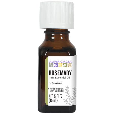 Aura Cacia Rosemary Pure Essential Oil bottle front
