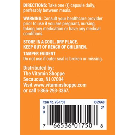 The Vitamin Shoppe L-Carnitine 500 mg Directions