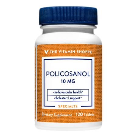 The Vitamin Shoppe Policosanol Tablets 10 MG bottle front