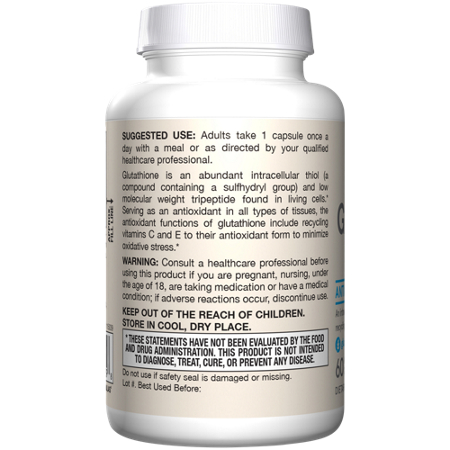 Directions for Jarrow Formulas Glutathione Reduced vegetable capsules 500 MG