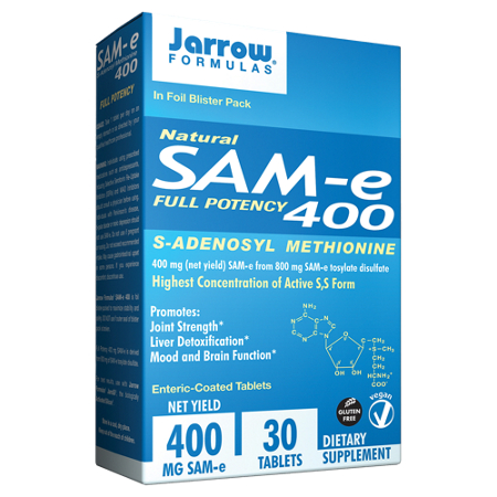 Jarrow Formulas Natural SAM-e 400 box front