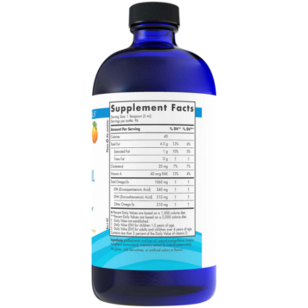 Supplement Facts label for Solaray Chewable Vitamin C 500 MG Orange