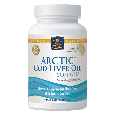 Arctic Cod Liver Oil – 1,000 MG Omega-3s – Lemon (90 Softgels)
