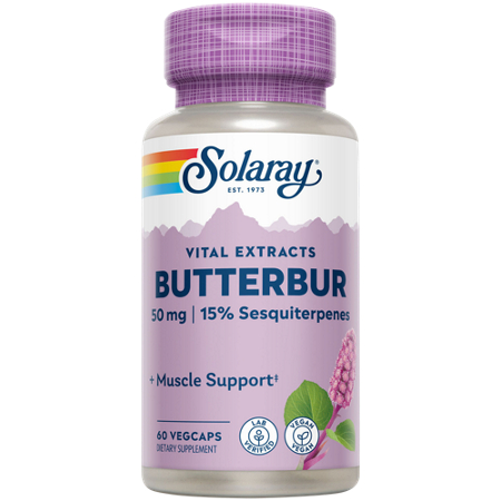 Solaray Vital Extracts Butterbur vegcaps bottle front