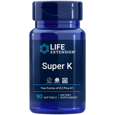 Super K – Vitamin K1 and Two Forms of K2 (90 Softgels)