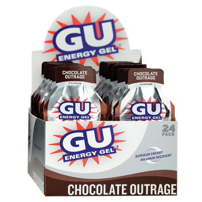 Energy Gel On the Go Performance Food with Caffeine - Chocolate Outrage (24 Packets)
