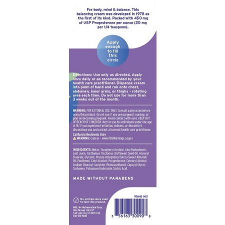 Directions for Emerita Pro Gest Natural Progesterone Cream Menopause Support