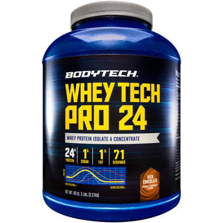 BodyTech Whey Tech Pro 24 Rich Chocolate container front