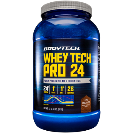 BodyTech Whey Tech Pro 24 Protein Powder 2 Lbs front