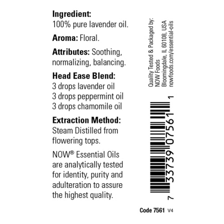 Directions for Now Foods Lavender Essential Oil
