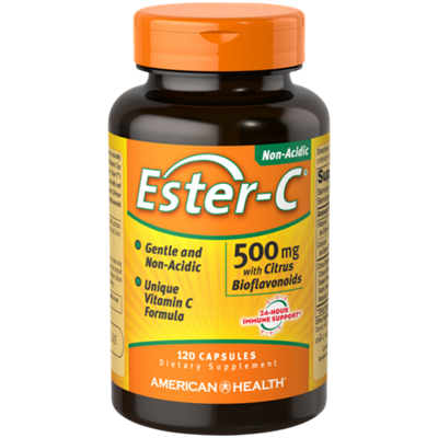 Ester-C with Citrus Bioflavonoids - Non-Acidic Form of Vitamin C - 500 MG (120 Capsules)