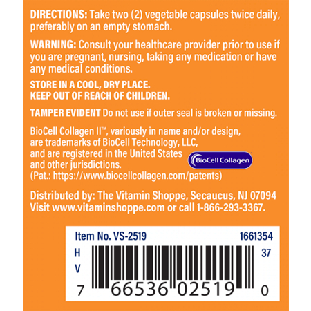 BioCell Collagen II with Hyaluronic Acid Directions