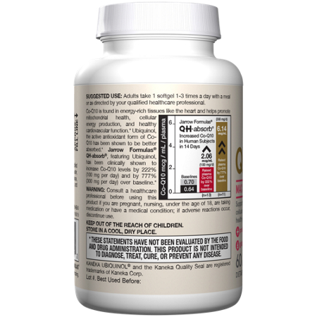 Jarrow Formulas Ubiquinol QH softgels 100 MG view 4