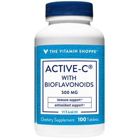 The Vitamin Shoppe Active C with Bioflavonoids 500 MG tablets view