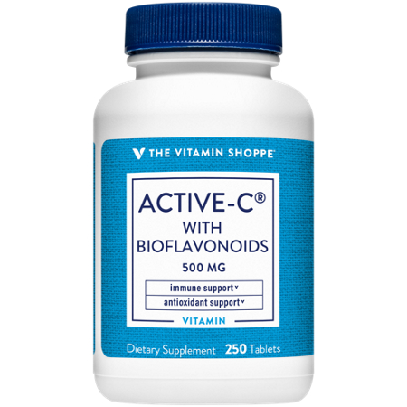 The Vitamin Shoppe Active-C with Bioflavonoids tablets 500 MG bottle front