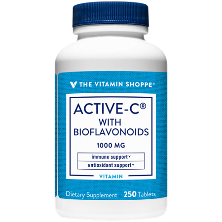 The Vitamin Shoppe Active-C with Bioflavonoids tablets front