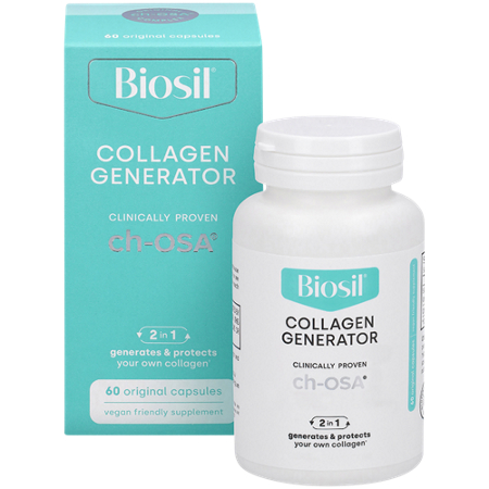 BioSil Advanced Collagen Generator capsules box and bottle front