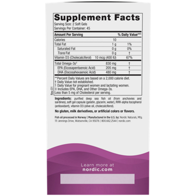 Prenatal DHA – 830 MG Omega-3 + 400 IU Vitamin D3 (90 Softgels)
