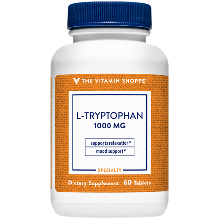 The Vitamin Shoppe L-Tryptophan 1000 MG tablets front