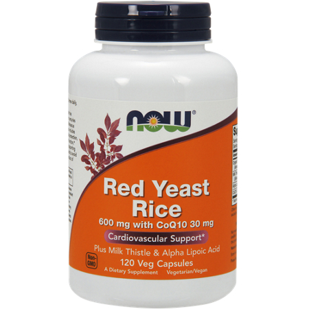 Now Foods Red Yeast Rice with CoQ10 capsules 600 MG front