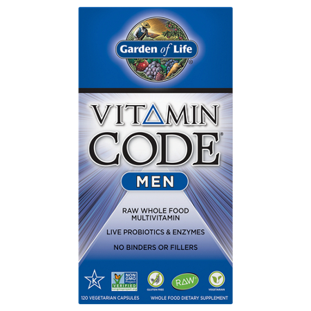Garden of Life Vitamin Code Men Raw Whole Food Multivitamin box view 2