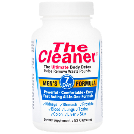 The Cleaner 7 Day Men's Formula Ultimate Body Detox capsules front
