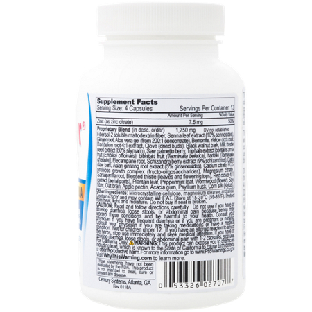 Supplement Facts for The Cleaner Men's Detox Capsules