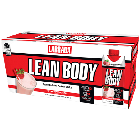 Labrada Nutrition Lean Body Protein Shake Strawberry box view 4