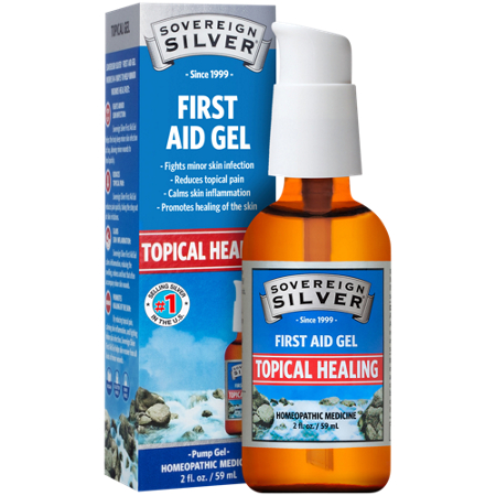 Sovereign Silver First Aid Gel Homeopathic Medicine bottle front