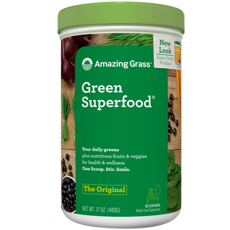 Amazing Grass Green Superfood Powder 17 oz container front