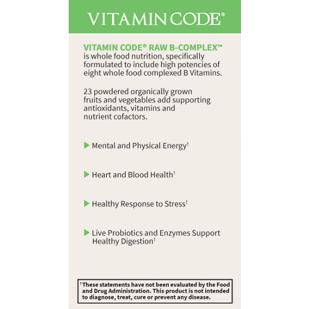Vitamin Code Raw Vitamin B-Complex High Potency Whole Food Formula view 5