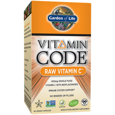 Vitamin Code Raw Vitamin C – 500 MG - Whole Food Vitamin C with Bioflavonoids (60 Vegan Capsules)