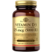 Solgar Vitamin D3 5000 IU vegetable capsules bottle front
