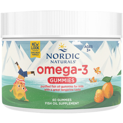 Nordic Omega-3 Gummies with Purified Fish Oil – Tangerine (60 Gummies)