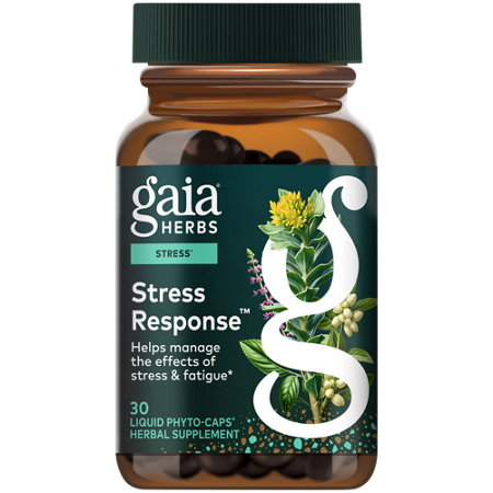 Gaia Herbs Stress Response Vegetarian Liquid Capsules box front