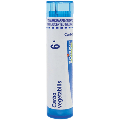 Carbo Vegetabilis 6C - Homeopathic Medicine for Abdominal Bloating with Gas (80 Pellets)