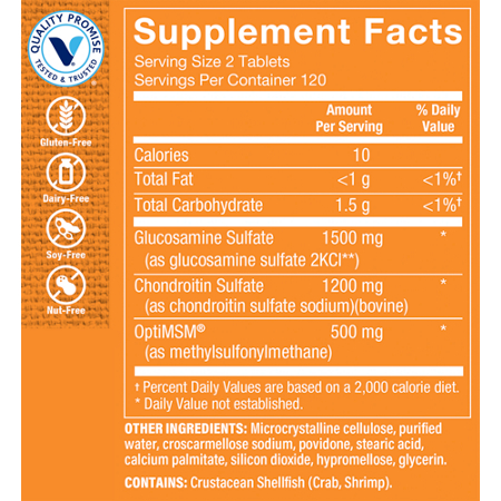 Supplement Facts: Triple Strength Joint Support 1500 MG