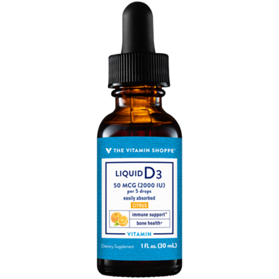 Liquid Vitamin D3 - Immune Support & Bone Health - 2,000 IU - Citrus (1 fl. oz.)