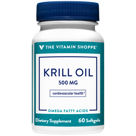 The Vitamin Shoppe Krill Oil 500 MG bottle front
