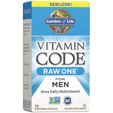 Garden of Life Vitamin Code Raw One for Men box front
